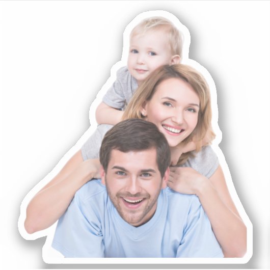 Aangepaste Afbeelding Sticker gepersonaliseerde fo (Voorkant)