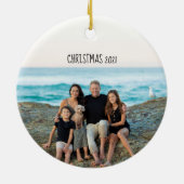 Aangepaste afbeelding tekst aangepast keramisch ornament (Achterkant)