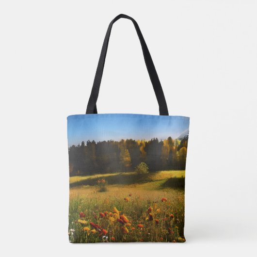 Aangepaste Afbeelding / Tekst Natuur Waterverf Can Tote Bag (Achterkant)