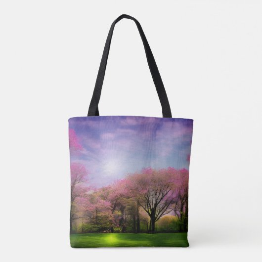 Aangepaste Afbeelding / Tekst Natuur Waterverf Can Tote Bag (Achterkant)