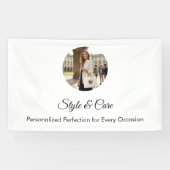 Aangepaste afbeelding tekst professioneel wit disp spandoek (Horizontaal)
