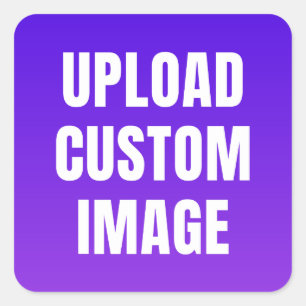 Aangepaste afbeelding uploaden - Voeg je eigen afb Vierkante Sticker