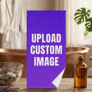 Aangepaste afbeelding uploaden - Voeg uw eigen afb Badhanddoek
