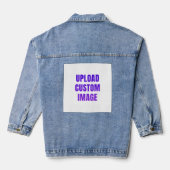 Aangepaste afbeelding uploaden - Voeg uw eigen afb Denim Jacket (Achterkant)