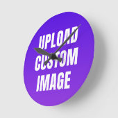 Aangepaste afbeelding uploaden - Voeg uw eigen afb Ronde Klok (Hoek)