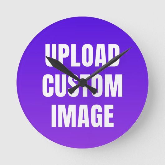 Aangepaste afbeelding uploaden - Voeg uw eigen afb Ronde Klok (Voorkant)