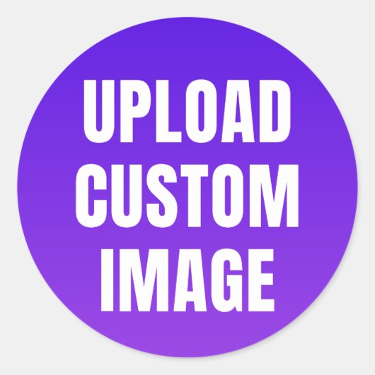 Aangepaste afbeelding uploaden - Voeg uw eigen afb Ronde Sticker (Voorkant)