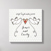 Aangepaste Afbeelding van Doves Canvas Afdruk (Voorkant)