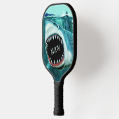 Aangepaste afbeelding van monogram haai pickleball paddle (Links)
