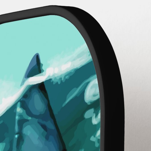 Aangepaste afbeelding van monogram haai pickleball paddle (Links Detail)