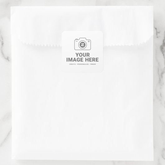Aangepaste afbeelding vierkante sticker (Tas)