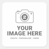 Aangepaste afbeelding vierkante sticker (Voorkant)