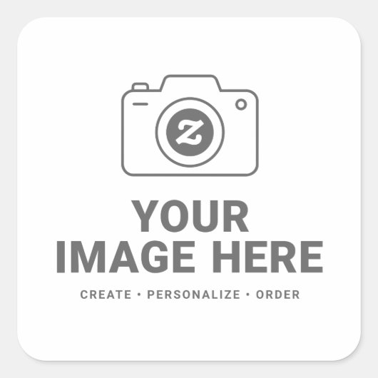 Aangepaste afbeelding vierkante sticker (Voorkant)