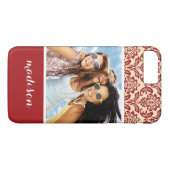 Aangepaste afbeelding voor foto's en namen Damask- Case-Mate iPhone Case (Achterkant (Horizontaal))
