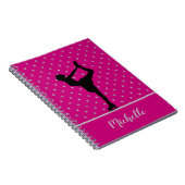 Aangepaste afbeelding voor Skater en sterren roze Notitieboek (Rechterzijde)