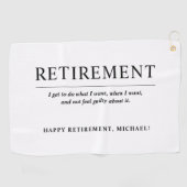 Aangepaste afboeking op maat golfhanddoek (Horizontaal)