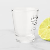 Aangepaste afboeking op maat shot glas (Links)