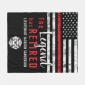 Aangepaste afboeking van brandweerlieden met dunne fleece deken (Voorkant (Horizontaal))