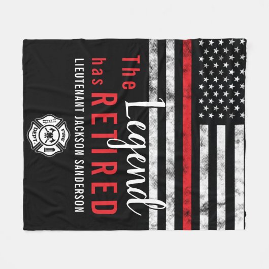 Aangepaste afboeking van brandweerlieden met dunne fleece deken (Voorkant (Horizontaal))