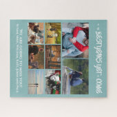 Aangepaste afboeking van foto's | 8 schemerig blau legpuzzel (Horizontaal)