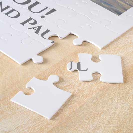 Aangepaste afboeking van foto's | 8 wit legpuzzel (Zijkant)