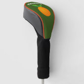 Aangepaste afdekking voor golfbestuurders met oran golfheadcover (Schuin)