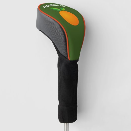Aangepaste afdekking voor golfbestuurders met oran golfheadcover (Schuin)