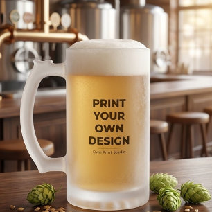 Aangepaste Afdruk Maken Eigen Ontwerp Laten Prin Matglas Bierpul
