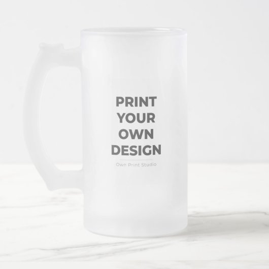 Aangepaste Afdruk Maken | Eigen Ontwerp Laten Prin Matglas Bierpul (Links)