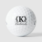 Aangepaste afdruk met monogram | Gepersonaliseerde Golfballen (Voorkant)