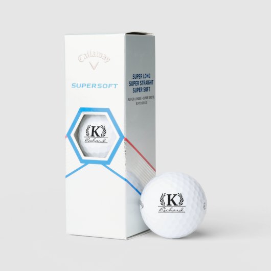 Aangepaste afdruk met monogram | Gepersonaliseerde Golfballen (Verpakking)