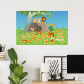 Aangepaste afdruk van cartoon Lion Pride Poster (Thuiskantoor)