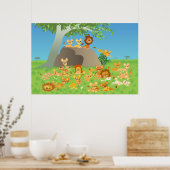 Aangepaste afdruk van cartoon Lion Pride Poster (Keuken)