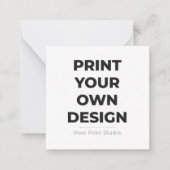 Aangepaste Afdruk van Eigen Ontwerp | Afdrukken op Notitiekaartje (Voorkant)
