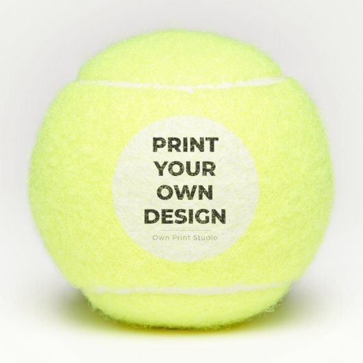 Aangepaste Afdruk van Eigen Ontwerp | Afdrukken op Tennisballen (Voorkant)