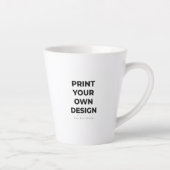 Aangepaste Afdruk van Je Eigen | Mijn Eigen Op Afr Latte Mok (Rechts)