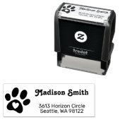 Aangepaste afdruk van Paw met het adres voor hartr Zelfinktende Stempel (In situ)