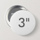 Aangepaste afdrukbare 3-inch grote ronde Button le (Voorkant /achterkant)