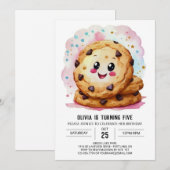 Aangepaste afdrukbare roze koekjes Verjaardag Kaart (Voorkant / Achterkant)