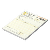 Aangepaste afdrukbare verkoop facturen | Bedrijfsl Notitieblok (Linkerzijde)