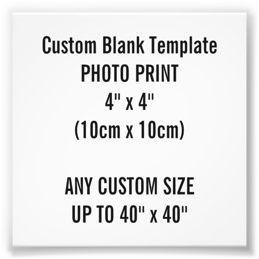 Aangepaste afdrukfoto's van 4 x 4 inch, Blank, Sja Foto Afdruk (Voorkant)