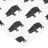 Aangepaste afdruktabelloper met zwart varkenspatro korte tafelloper (Hoek)