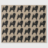 Aangepaste Affenpinscher Hondenras Silhouet Cadeaupapier (Vlak)