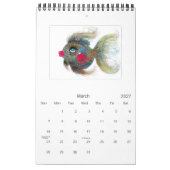 Aangepaste afgedrukte agenda: Fantasevis Kalender (Mar 2027)