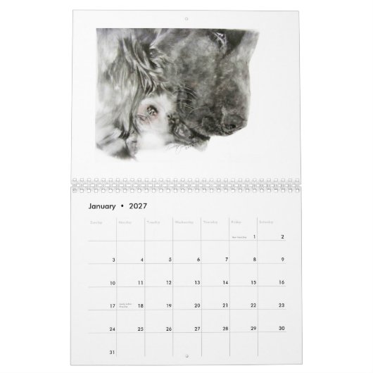 Aangepaste afgedrukte agenda kalender (Jan 2027)