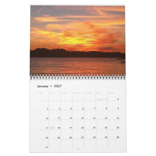 Aangepaste afgedrukte agenda kalender (Jan 2027)