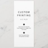 Aangepaste afgedrukte bruiloft menu Sjabloon (Voorkant)