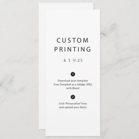 Aangepaste afgedrukte bruiloft menu Sjabloon (Voorkant / Achterkant)