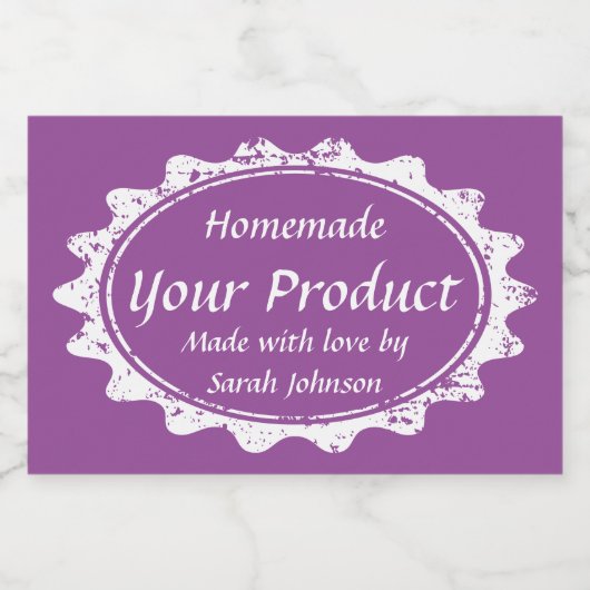 Aangepaste afgedrukte  inblikken sjabloon mason ja voedselcontainer etiket (Enkel label)