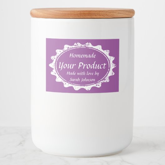 Aangepaste afgedrukte  inblikken sjabloon mason ja voedselcontainer etiket (Voorkant)